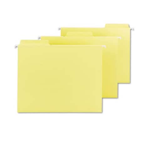 Made-To-Stick FasTab Hanging File Folders- Letter- Yellow- 20/Box MA196804